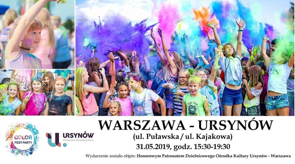 Eksplozja Kolorów Holi - Warszawa Ursynów 2019